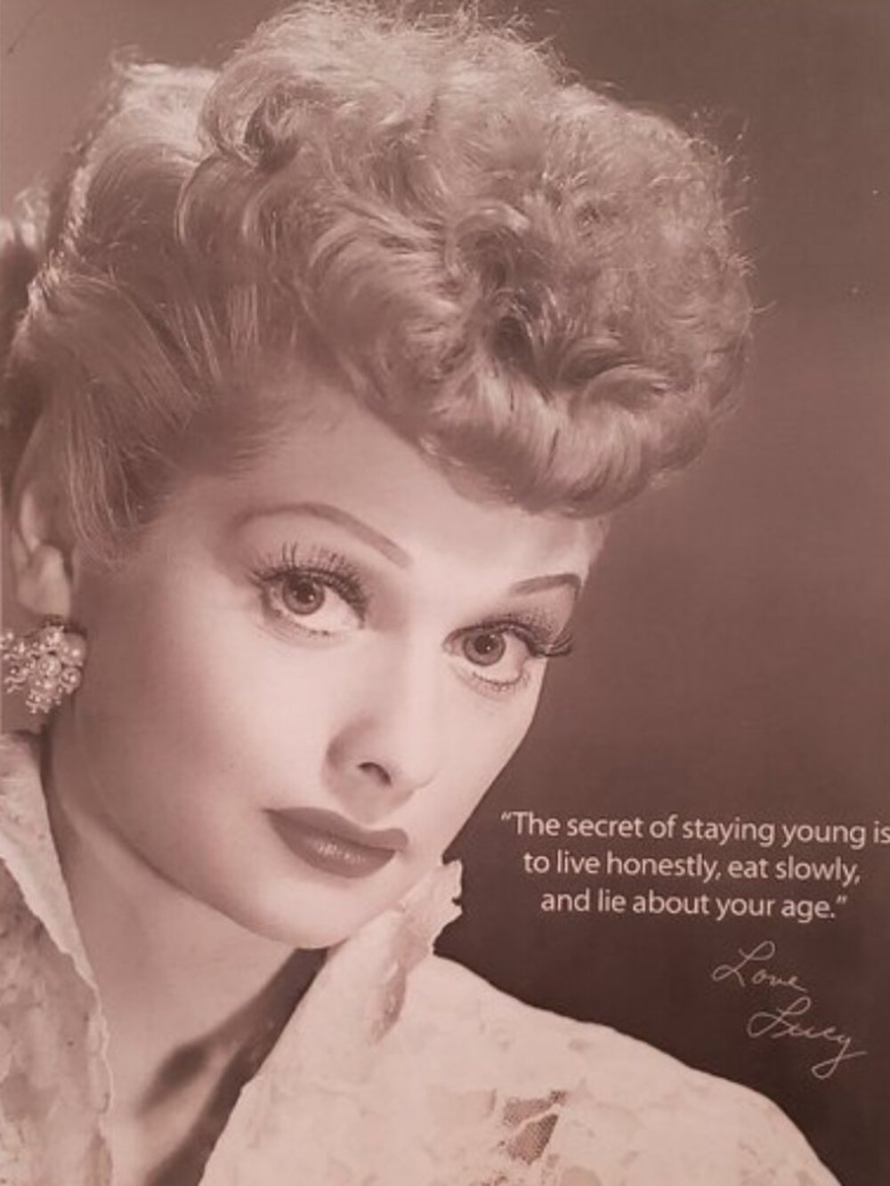 Lucille Ball tin sign